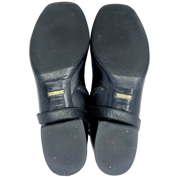 Gucci‎ Boots GG Logo Monogram Western Chain Black Leather Ankle Booties Shoe 6.5 - Picture 13 of 13